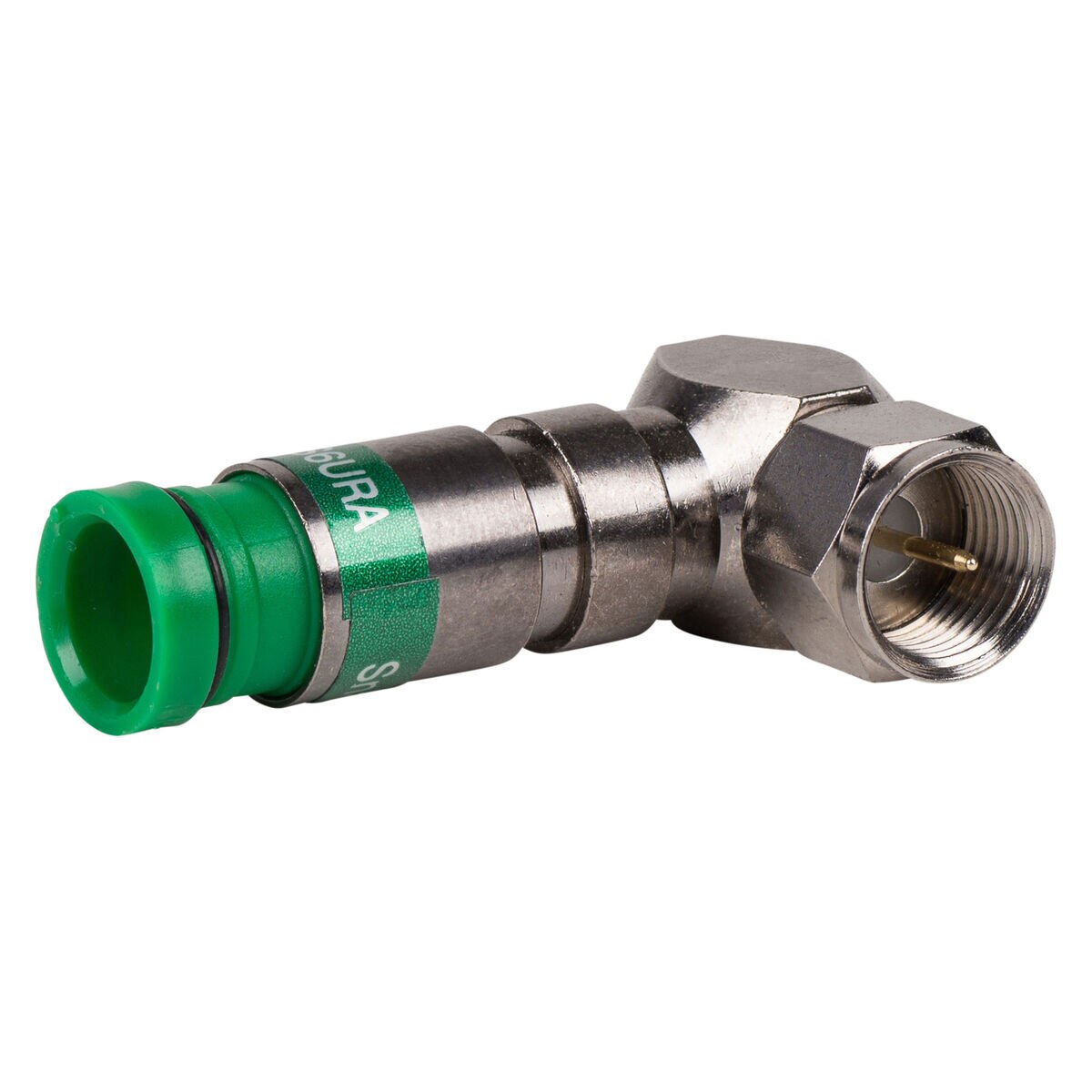 Belden FSNS6URA RG6 Right Angle F Male Compression Connector 25 Pcs.